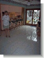 Bea in Family room, French doors to pool deck